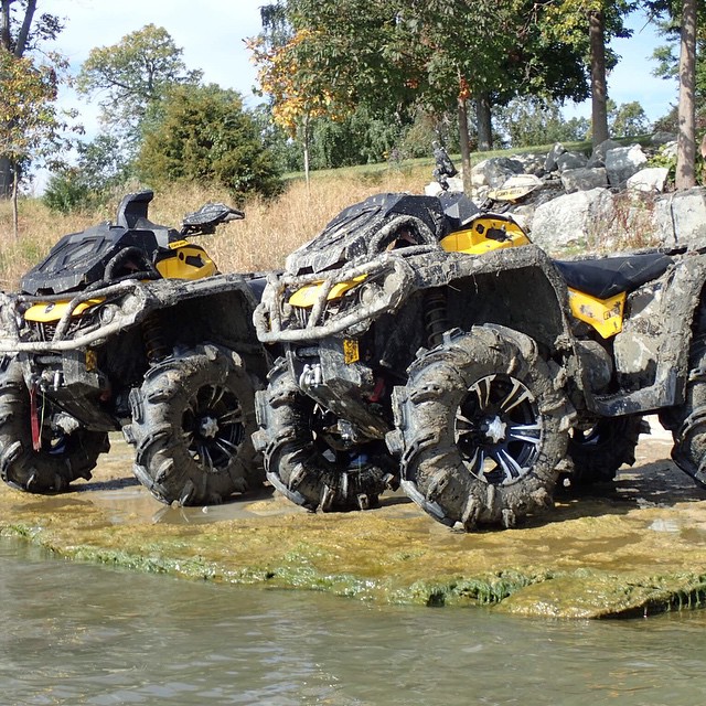 Can am xmr's after a dip in Lake Erie. #swampdonkeys