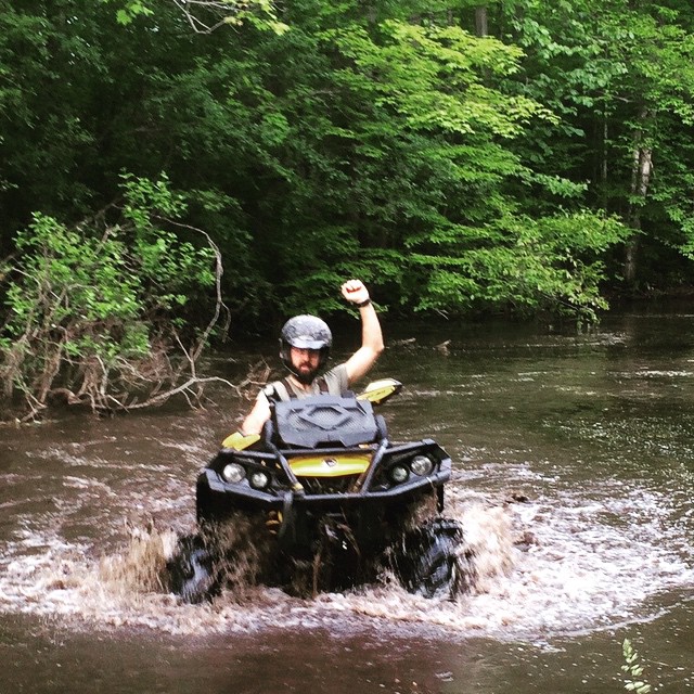 Here comes @webez9 the hairy #beast 2015 #canam #outlander #xmr #800r #tigertail #gorillaaxle #SwampDonkeys he is a true @smithjaret wanna be