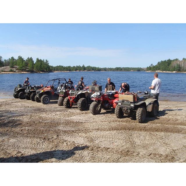 Our first group trip to #ardbeg #Ontario with the quads. #SwampDonkeys Off Road Club: @webez9 @tomdrich @chriscross4653 @timmerlegrand @smithjaret