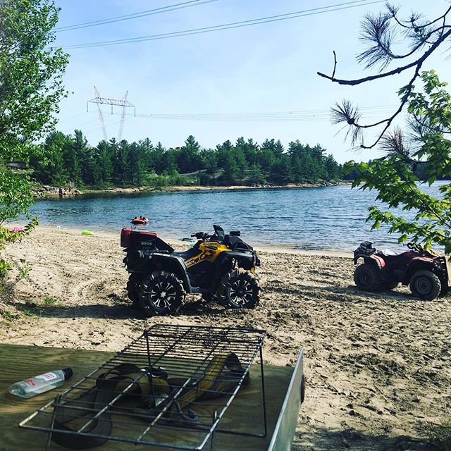 Cleaned off at the lake. What an awesome day today #SwampDonkeys #xmr #canam