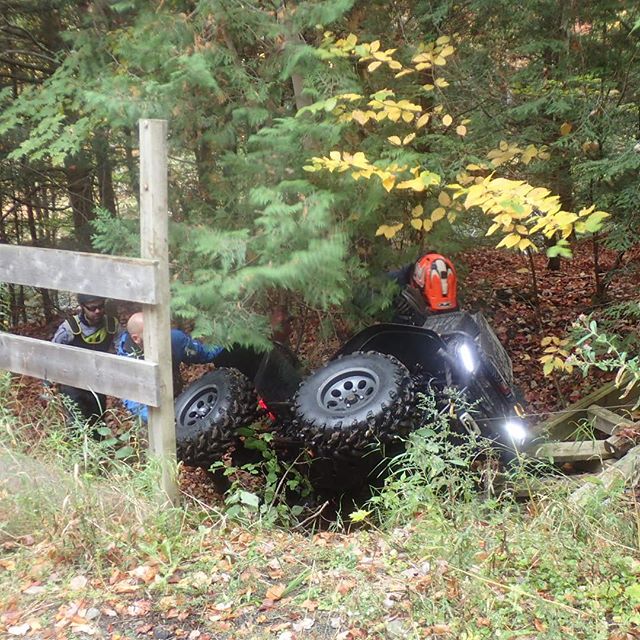 Precarious spot. Rzr hooked on as an anchor point