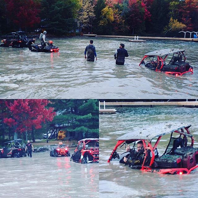 The maverick found a hole. To put in perspective rear snorkels are at chest height when standing. Only a few feet forward water is above waist level.