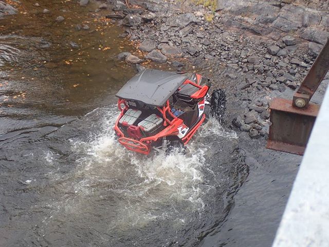 #MaverickXMR ripping thru a river in #Muskoka #SwampDonkeys