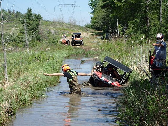 #polaris #rzr in a #water #hole in #Ardbeg #swampdonkeys