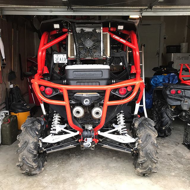 Got the new @ct_raceworx rear bumper installed. Perfect fit. This thing is a beauty! #canam #maverickxmr #canammonsters #swampdonkeys