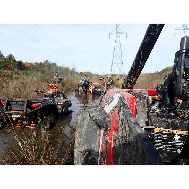 a view from the #rzr900 getting ready to pull a #stuck  #MaverickXMR #swampdonkeys