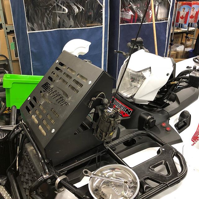 Got the @highlifter rad relocate installed on the #hondarubicon500. Nice built kit, room for a cooler now where the rad used to be. Prepping in full swing for off-road weekend.