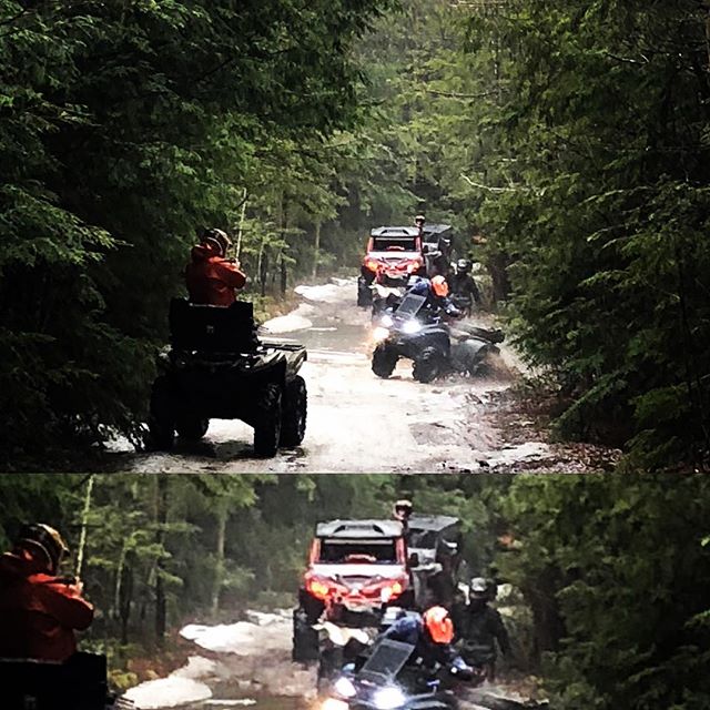 Awesome action shot of our group #CanAmMonsters #MaverickXMR #1000 #canam #XMR #GorillaAxle #SwampDonkeys