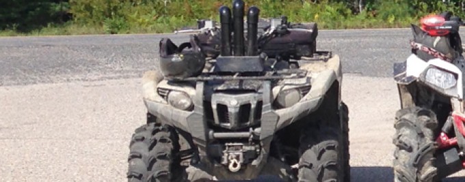 Grizzly Water Wheelies on the Park to Park trail in Parry Sound