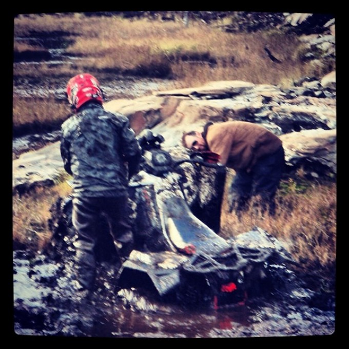 Uh, Ranger, this isn’t good. You have a roll pin. #scrambler850 #swampdonkeys