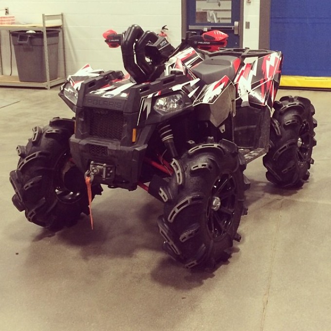 Almost done. Brush guard in for paint. #swampdonkeys #scrambler #polaris