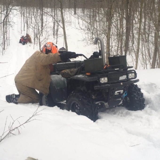 Notice both @chriscross4653 and @tomdrich are walking their quads like dogs. #swampdonkeys