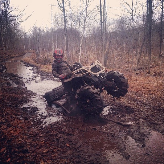 Back end buried. There’s a 30″ #silverback under there somewhere #swampdonkeys