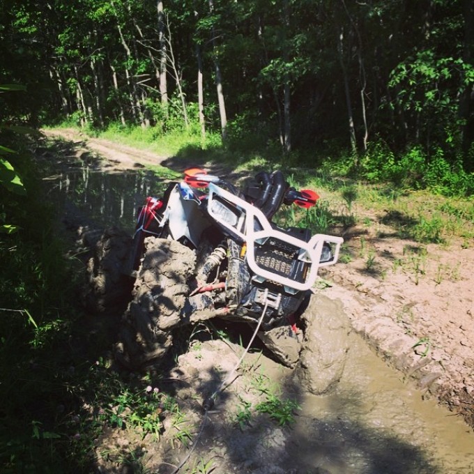 Trail ride and I’m already using the dang winch #swampdonkeys