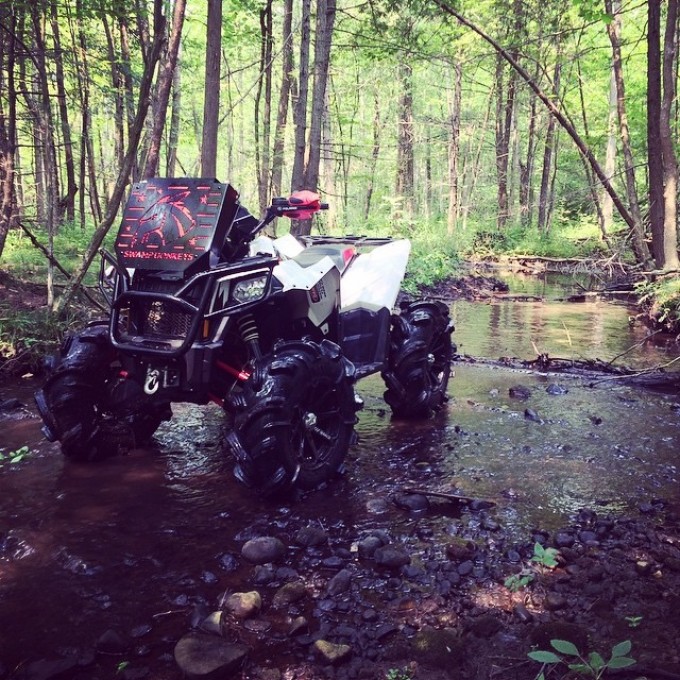 River Ride #scrambler850 #polaris #silverback #gorillaaxle #swampdonkeys