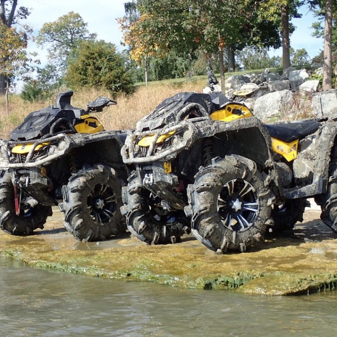 Can am xmr’s after a dip in Lake Erie. #swampdonkeys