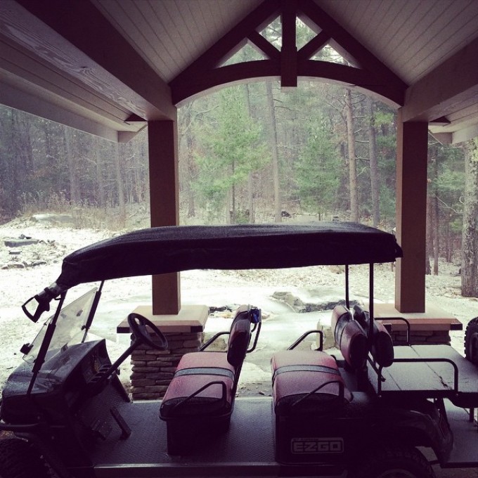 Time for a #rip #ezgo #snow #swampdonkeys #muskoka #cottage