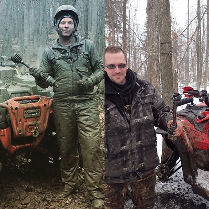 @sawmiller07 and Dustan standing proud with the carnage in hand. #broken #axle #Polaris #swampdonkeys #GLATV