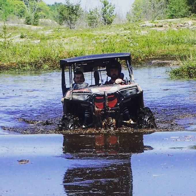 Little water doesn’t scare the RZR. #swampdonkeys