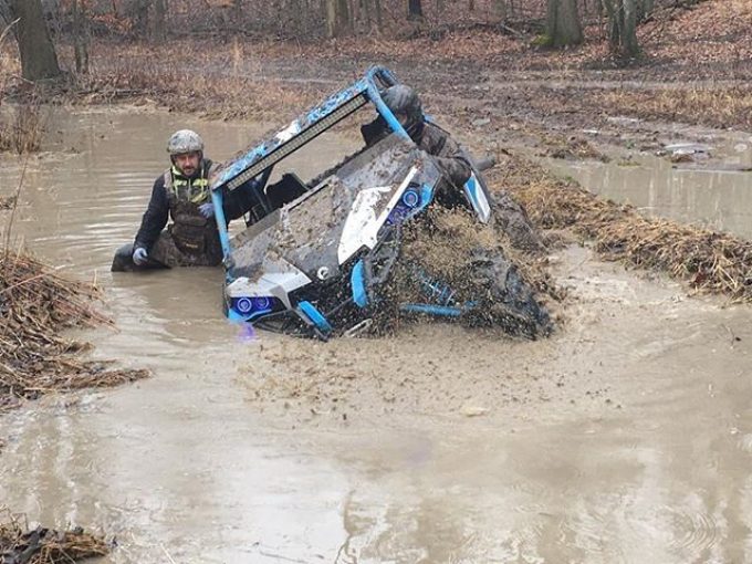 @cMikey42 walking thru a #mud and #water #hole at #Hawksnest  #CanAmMonsters #MaverickXMR #1000 #canam #XMR #GorillaAxle #SwampDonkeys