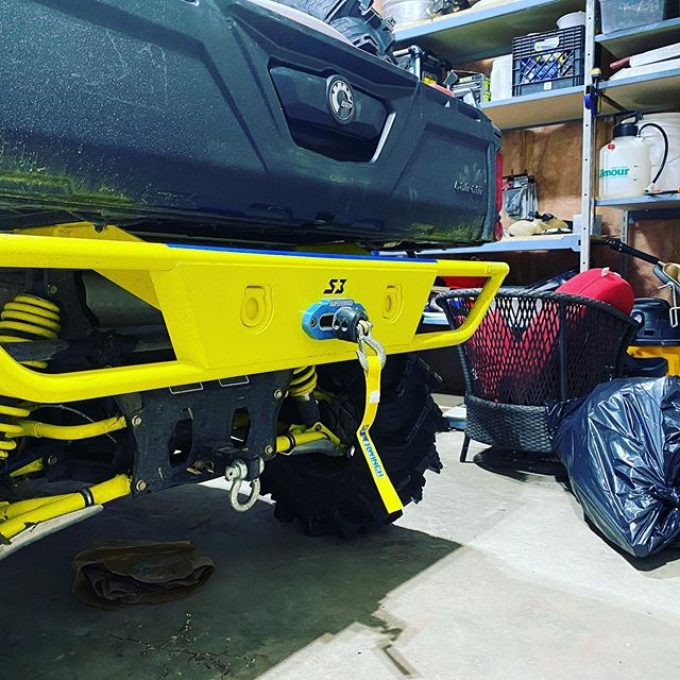 Got the #superwinch mounted up on the #s3powersports #defender #bumper #swampdonkeys