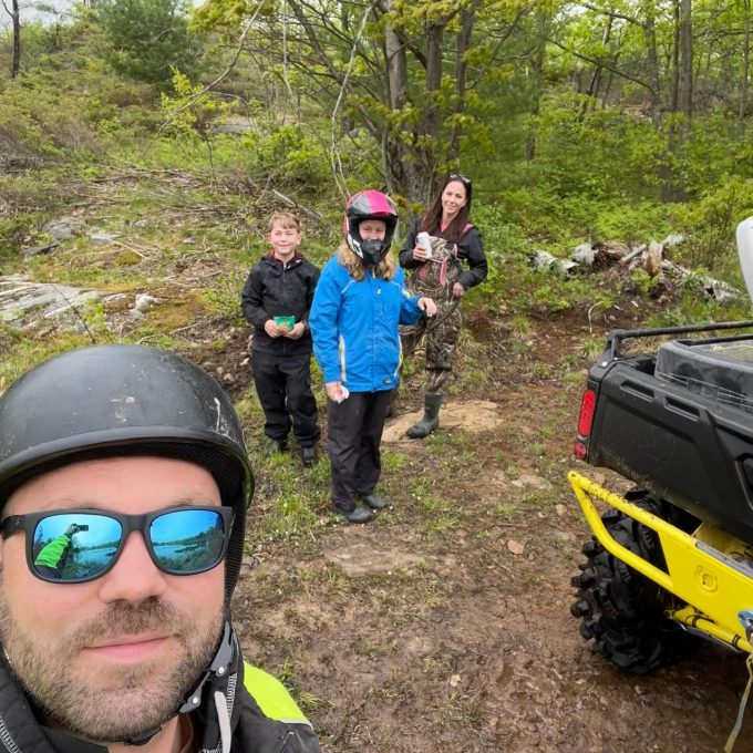 #outforarip today. Rainy day means we hit the trails to kill time. Took the family through a water hole 🕳 that is too sketchy for @radventures #swampdonkeys #defenderxmr